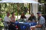 Lunch after a stroll up the river to the cultural center